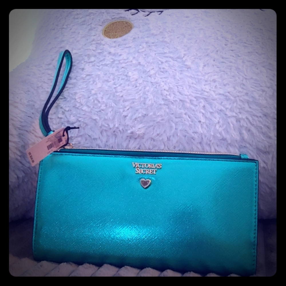 BNWT Victoria's Secret Emerald/Teal wallet